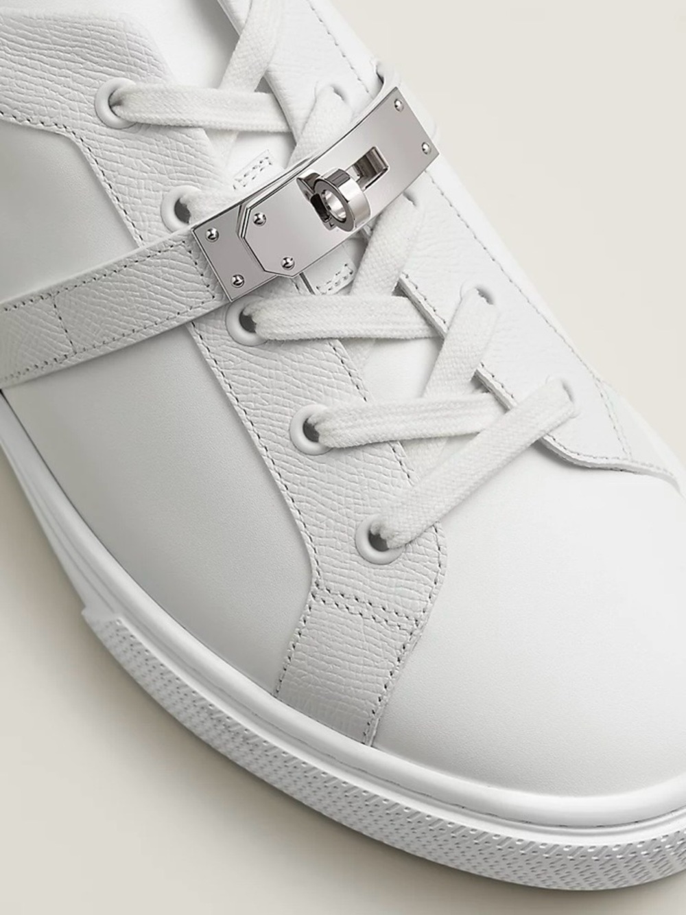BRAND NEW! Hermes Day Sneaker. White perforated leather. Size: EU 39/US 8.5. - Picture 14 of 14
